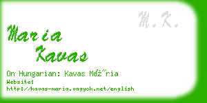 maria kavas business card